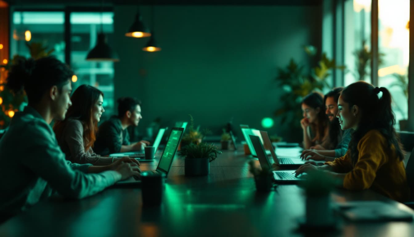 Marketing team collaborating